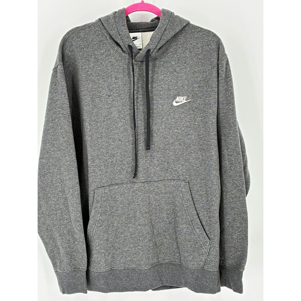 Nike Men's XL Gray Pullover Hoodie Logo Fleece Kangaroo Pocket BV2654-071
